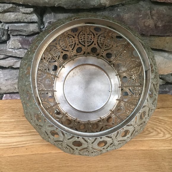 Metal Filigree Ornate Lantern India Moroccan Boho - Picture 3 of 6